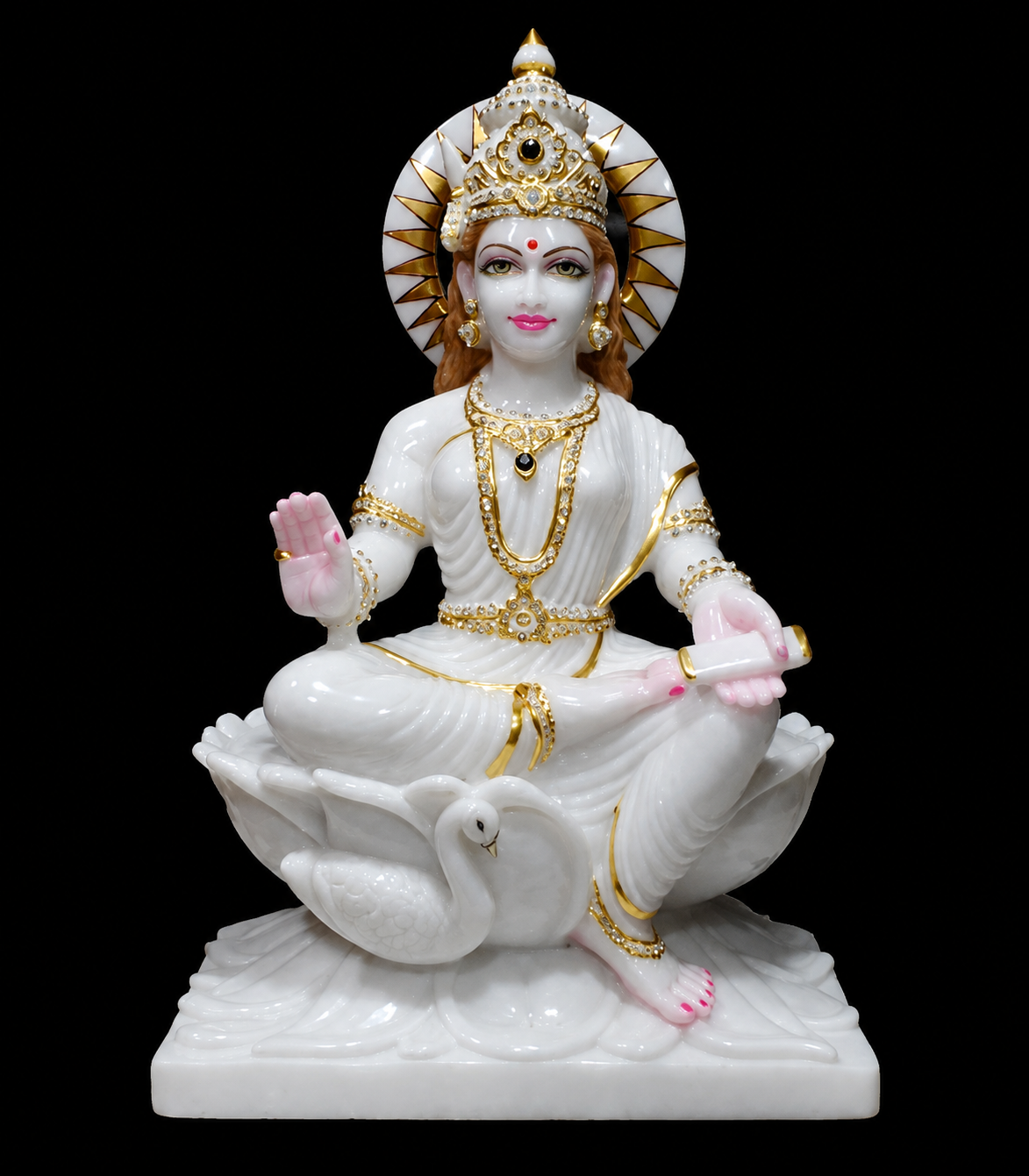 Gayatri Maa marble statue by Bhura Murti Art