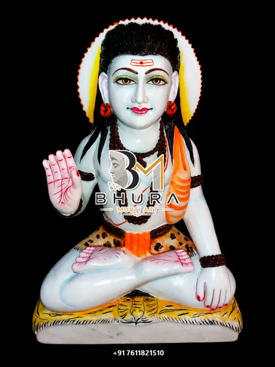 Baba Balak Nath Ashirwad Murti on Tiger Base handcrafted statue