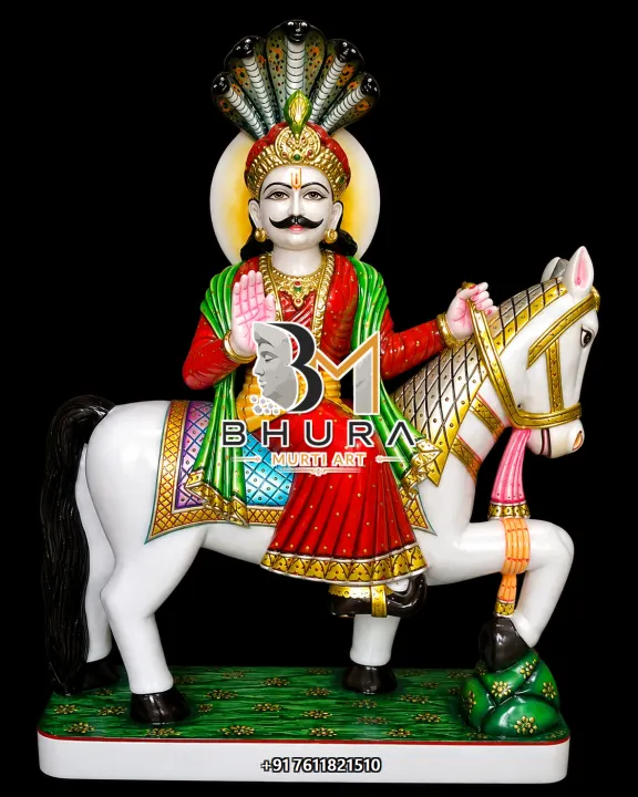 Baba Ramdev Royal Crown Ashirwad Murti handcrafted statue
