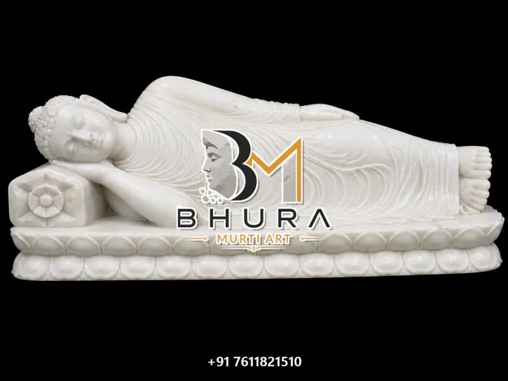White Marble Meditation Buddha Statue Collection handcrafted statue