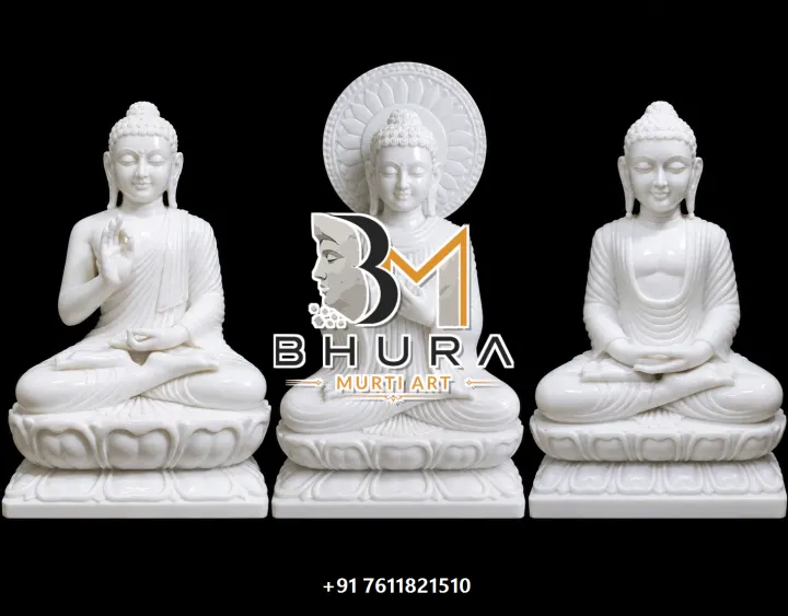 Gautam Buddha White Marble Murti Collection handcrafted statue