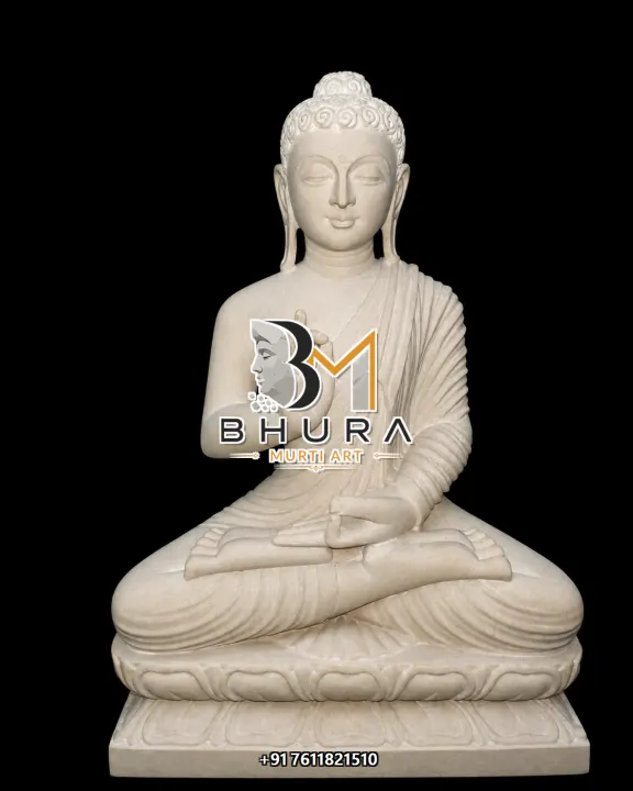Decorative White Buddha Idol Collection handcrafted statue