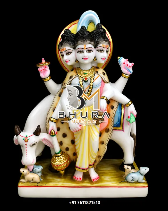 Dattatreya Multicolour Cow Vahan Collection handcrafted statue
