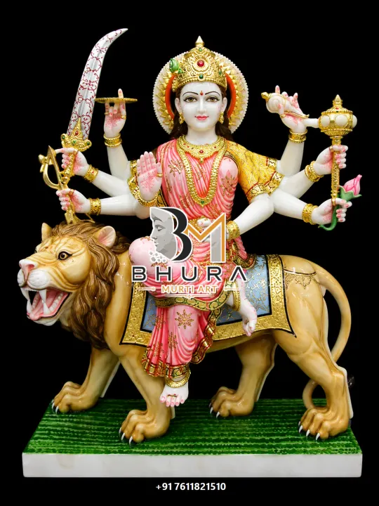 Durga Maa Soft Pink Lion Variant Collection