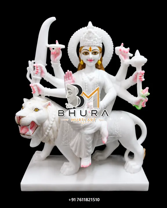 Durga Maa Hand-Carved Marble Collection
