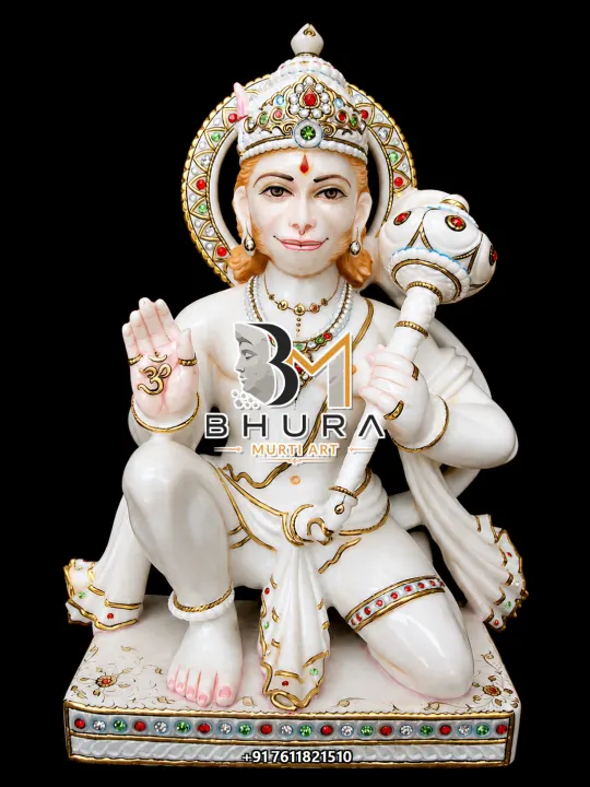 Sitting Hanuman Ornate Ashirwad Collection handcrafted statue