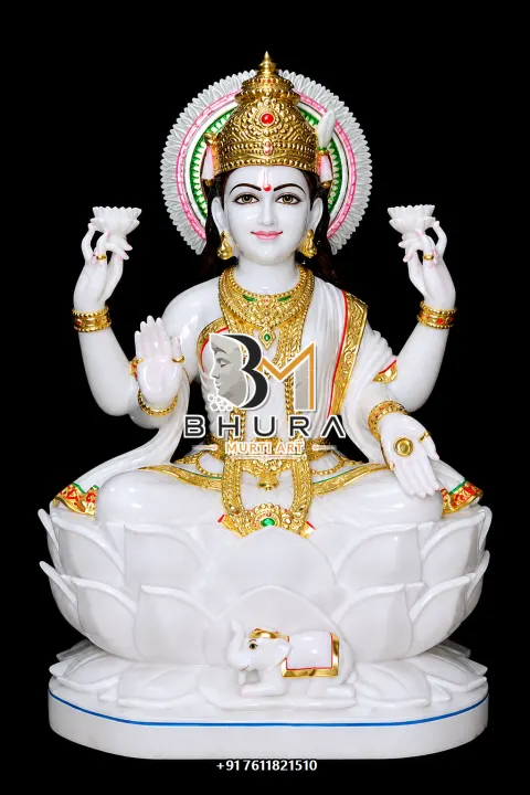 Premium Mahalaxmi Marble Sculpture Collection handcrafted statue