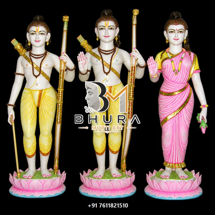 Decorative Shri Ram Darbar Marble Statue Collection handcrafted statue