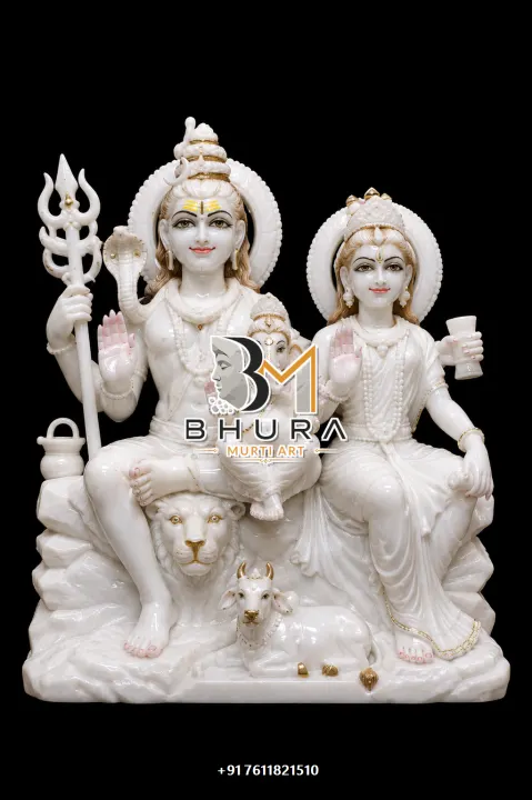 Designer Shiv Parvati Marble Statue Collection handcrafted statue