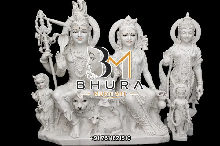 Sacred Shiv Parvati Marble Statue Collection handcrafted statue