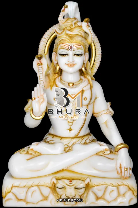 Traditional Indian Shiv Shankar Marble Statue Collection handcrafted statue