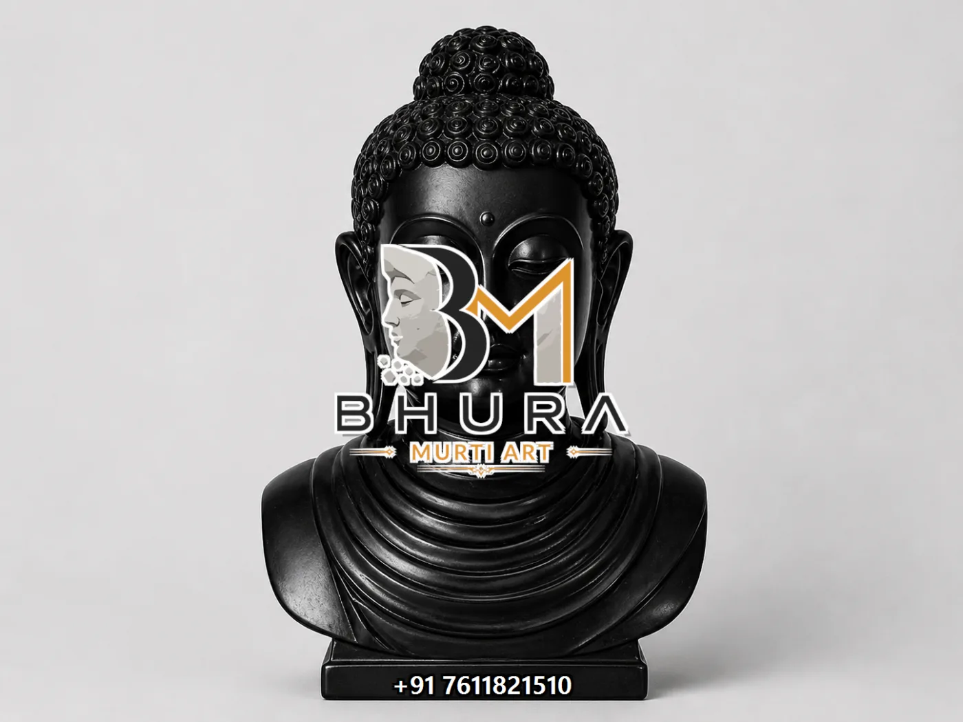 Black Stone Gautam Buddha Idol Collection - handcrafted stone design view 2