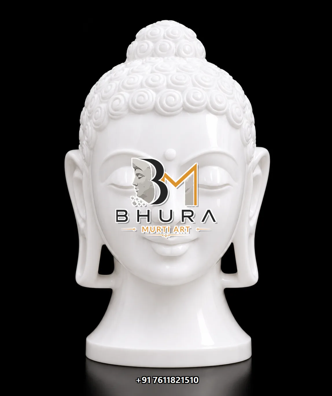 Peaceful Buddha Marble Sculpture Collection - handcrafted stone design view 4
