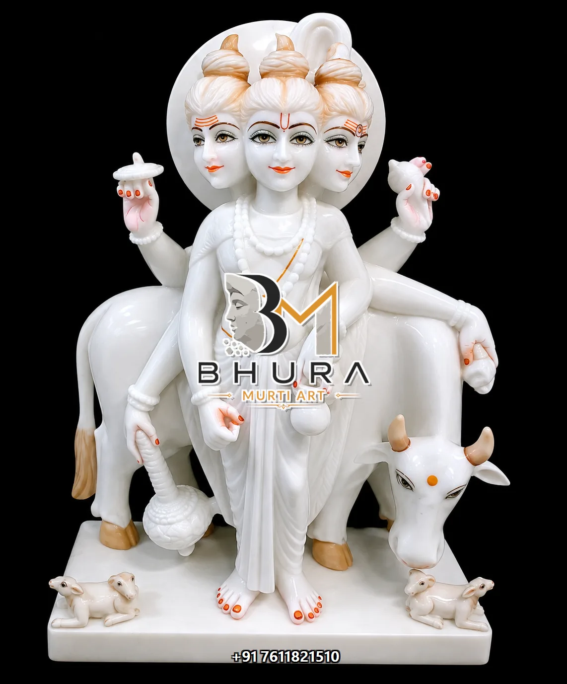 Dattatreya Natural Makrana Cow Vahan Collection - design variant 2