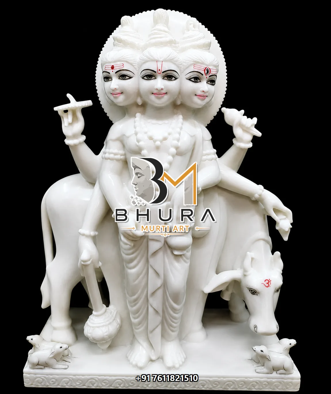 Dattatreya Natural Makrana Cow Vahan Collection - design variant 3