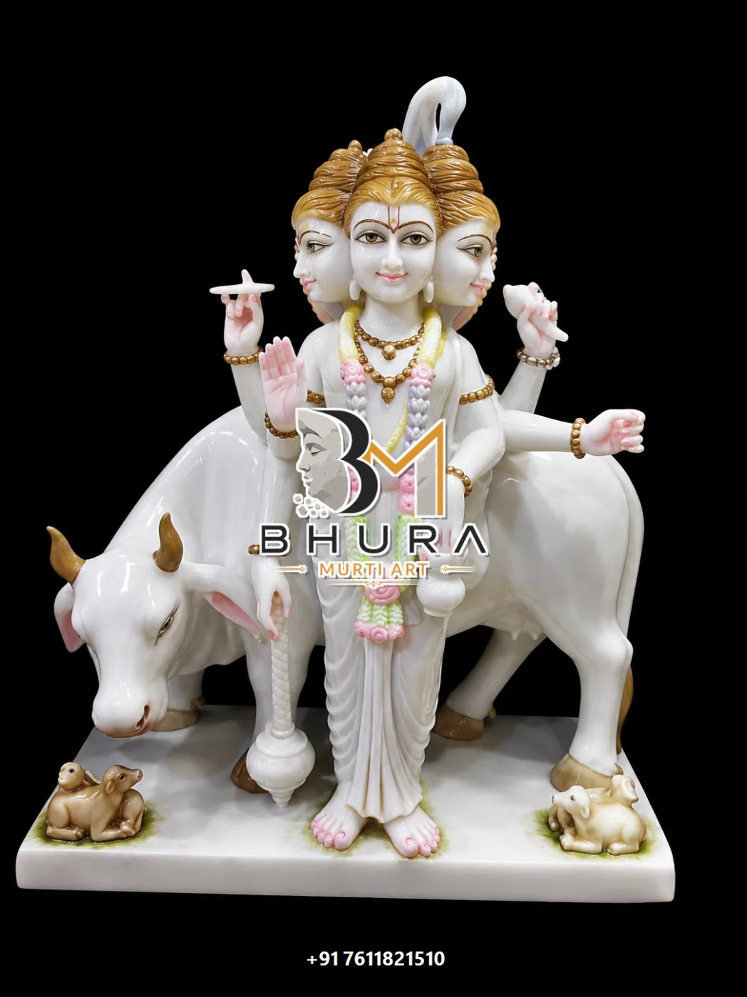 Dattatreya White Gold Cow Vahan Collection - design variant 2
