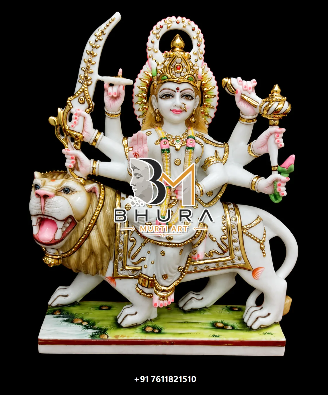 Durga Maa Shwet Gold Lion Variant Collection - design variant 5