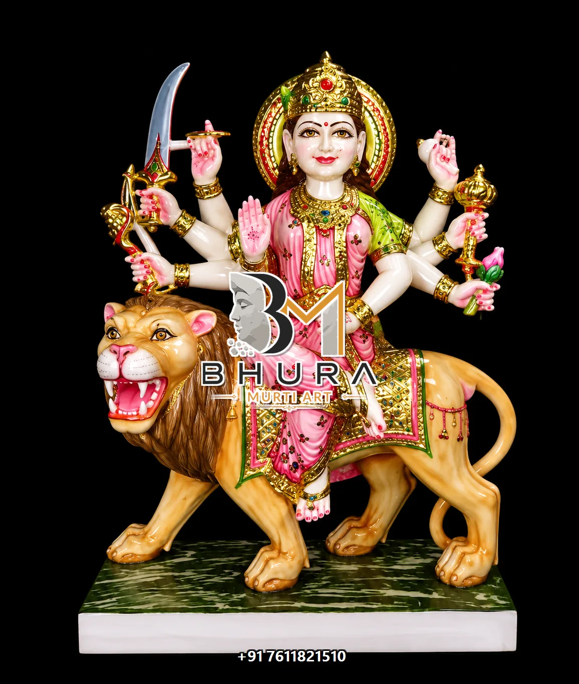 Durga Maa Colourful Lion Variant Collection - design variant 2