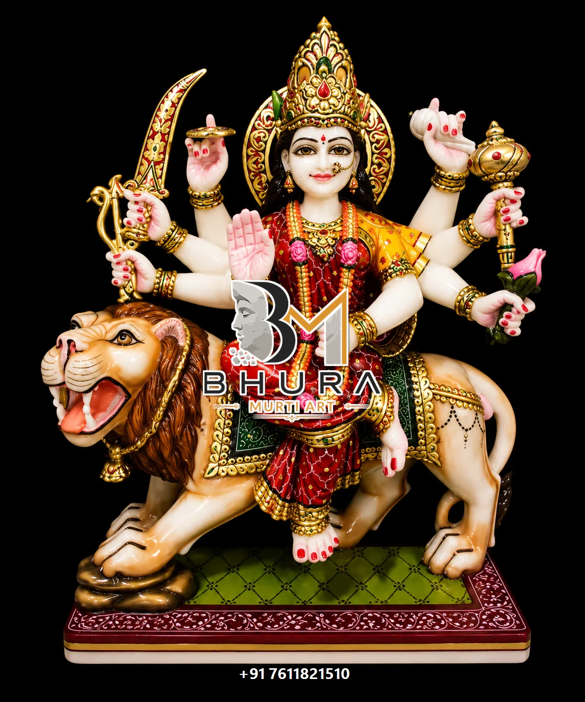 Durga Maa Colourful Lion Variant Collection - design variant 4
