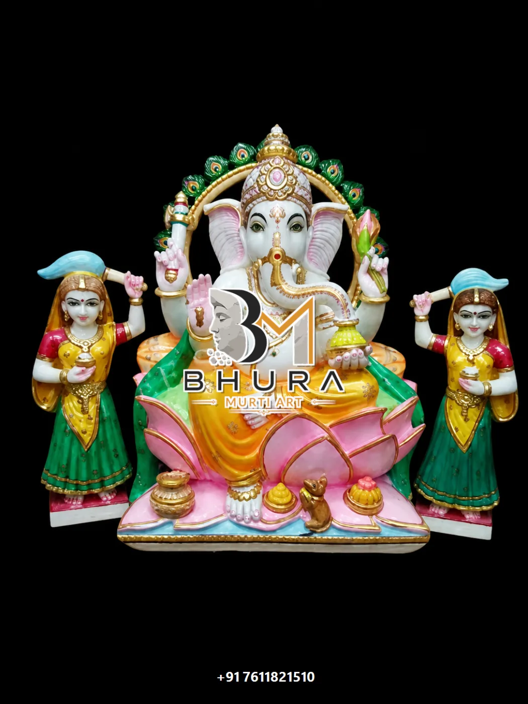 White Marble Ganesha Royal Variant Collection - design variant 2