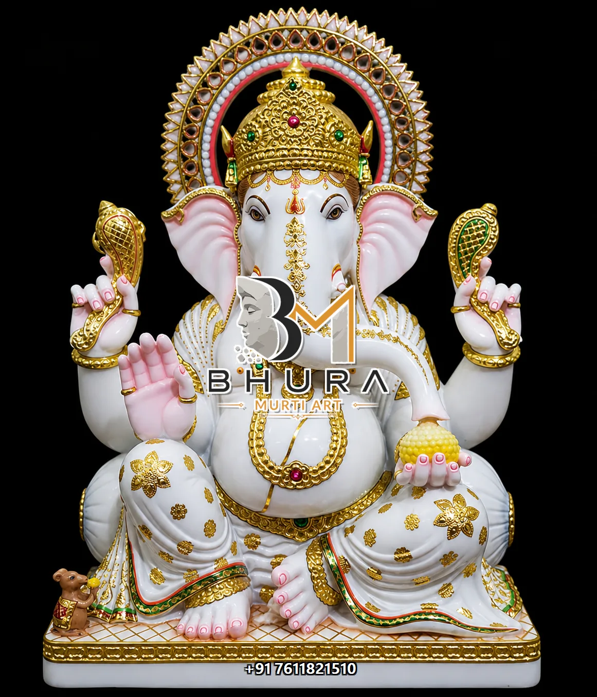 White Gold Ganesha Halo Variant Collection - design variant 3
