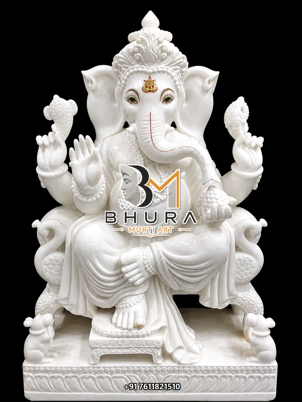 Shwet Ganesha Classic Seated Collection - design variant 5