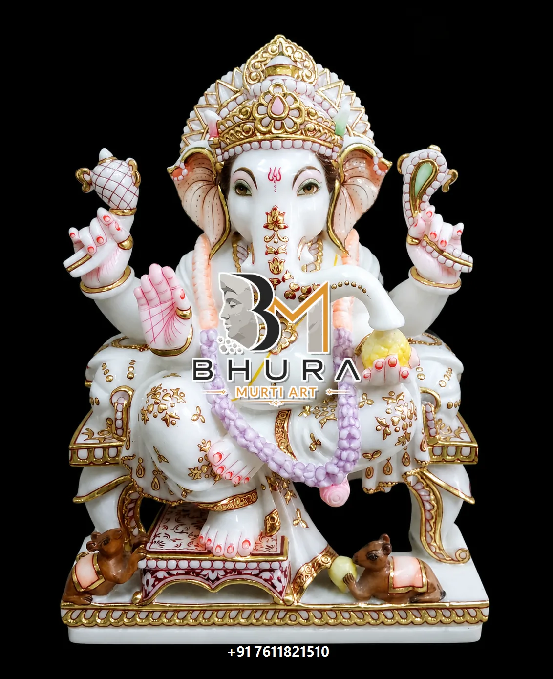 Premium White Marble Ganesha Collection - design variant 4