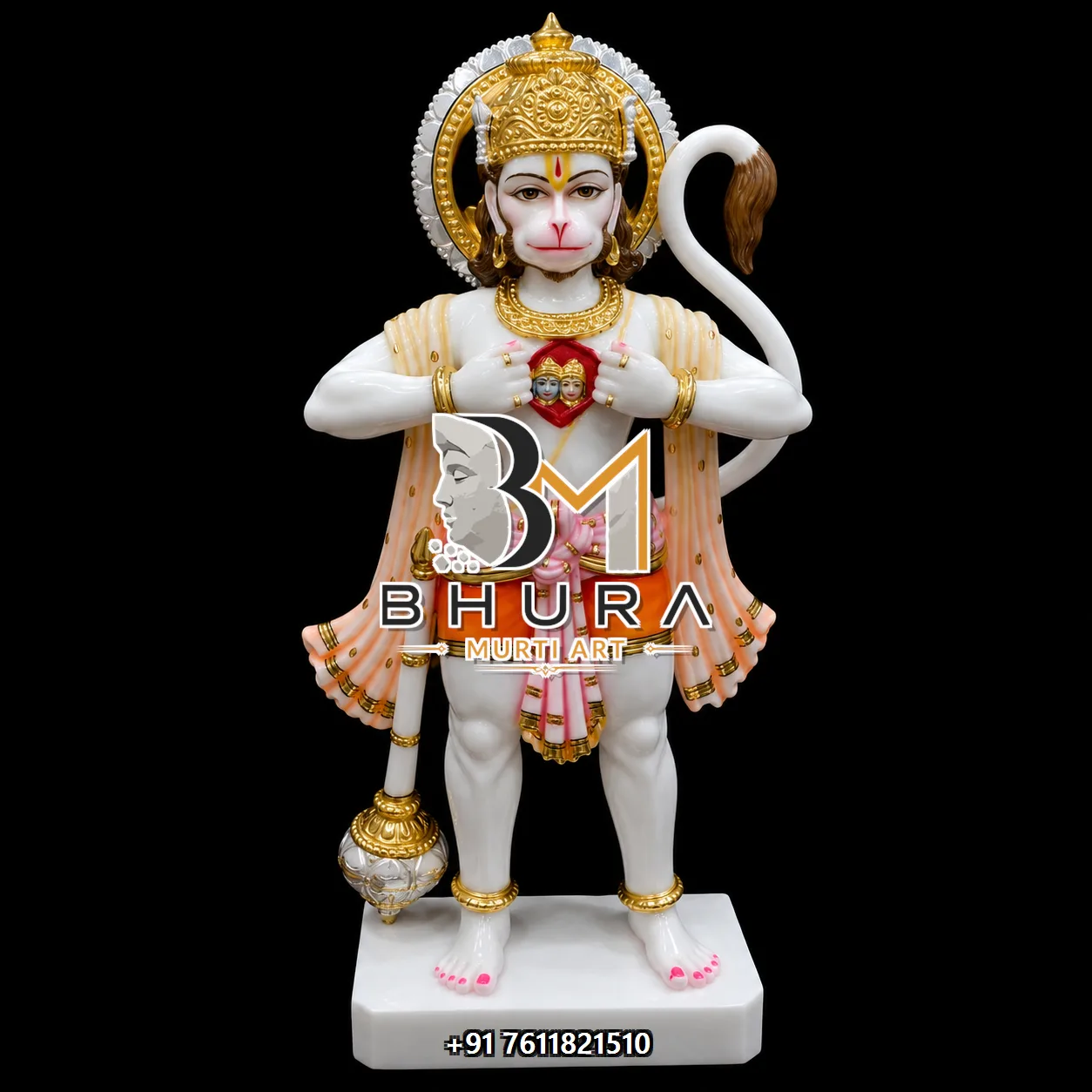 Hanuman Ashirwad Standing Marble Collection - design variant 3