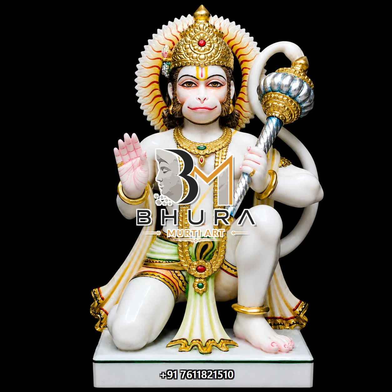 Sitting Hanuman Ornate Ashirwad Collection - design variant 4