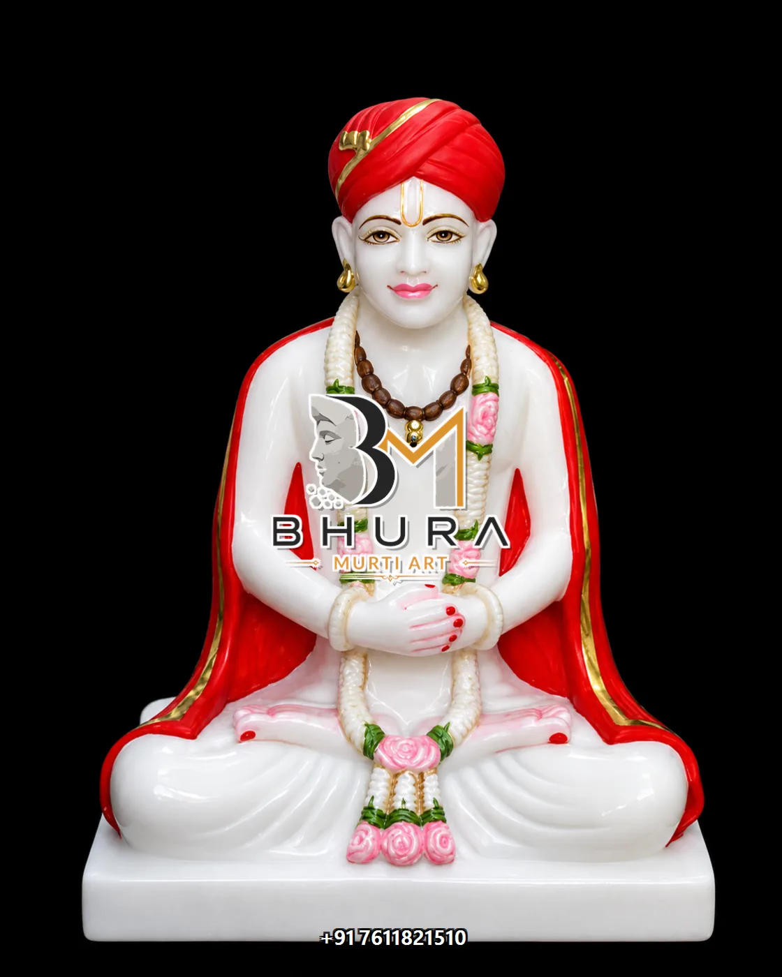 Saffron Saint Seated Statue Collection - handcrafted design variant 4
