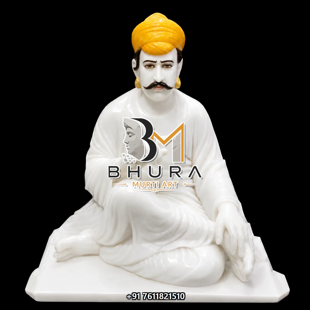 Indian Leader Meditation Statue Collection - handcrafted design variant 3