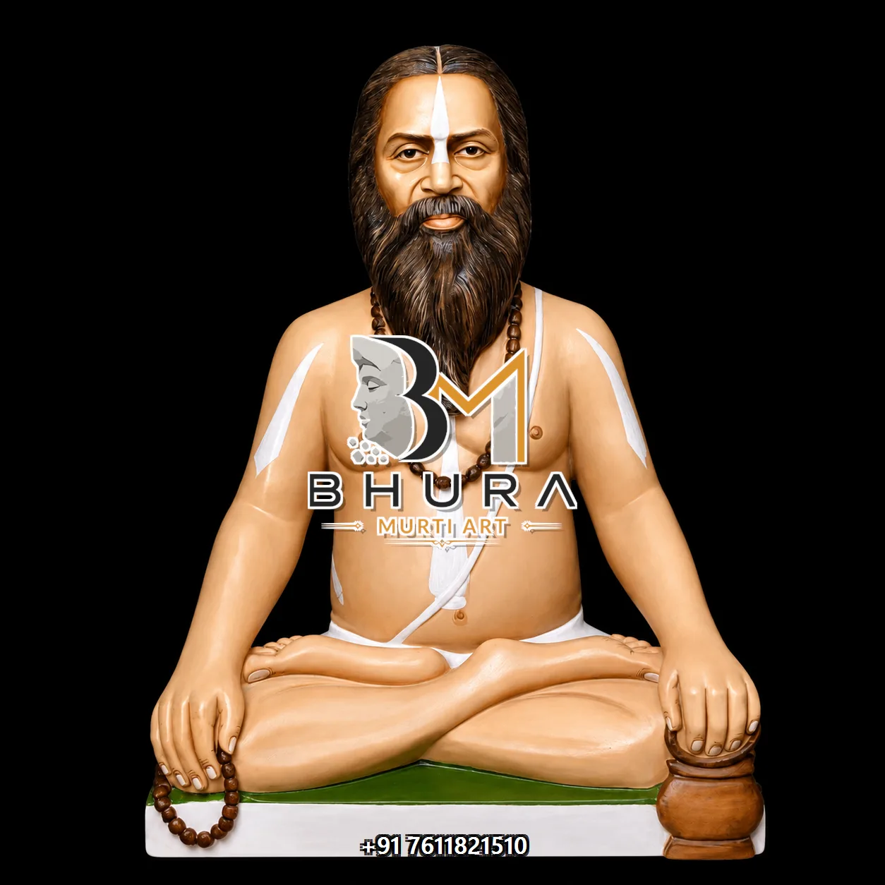Ascetic Guru Seated Statue Collection - handcrafted design variant 2