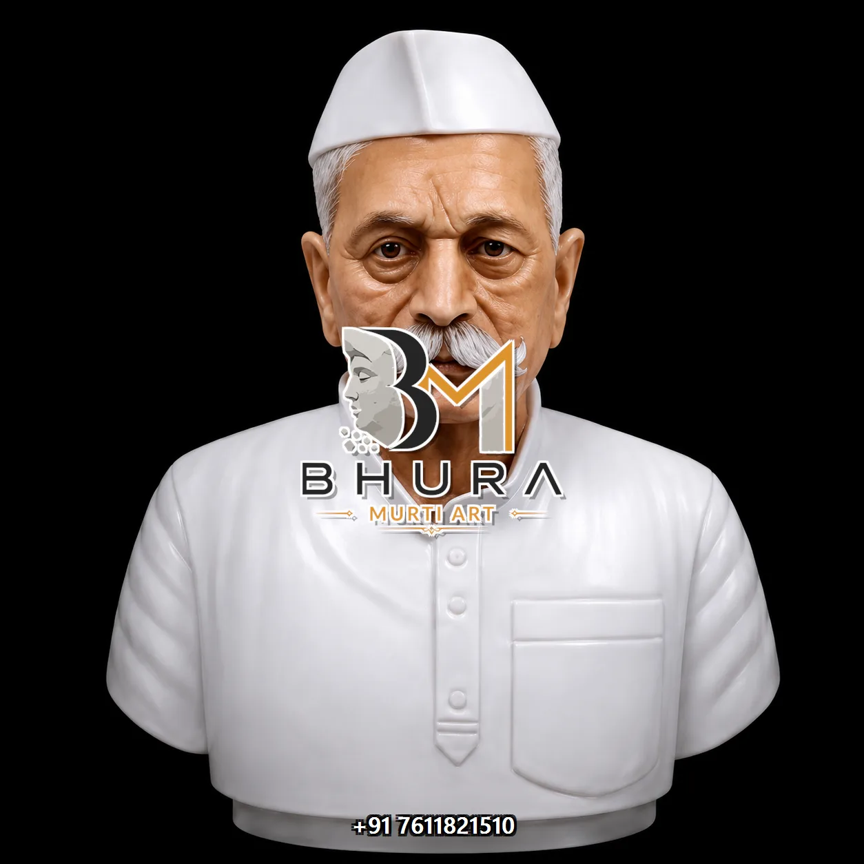 Indian Public Figure Bust Collection - handcrafted design variant 3