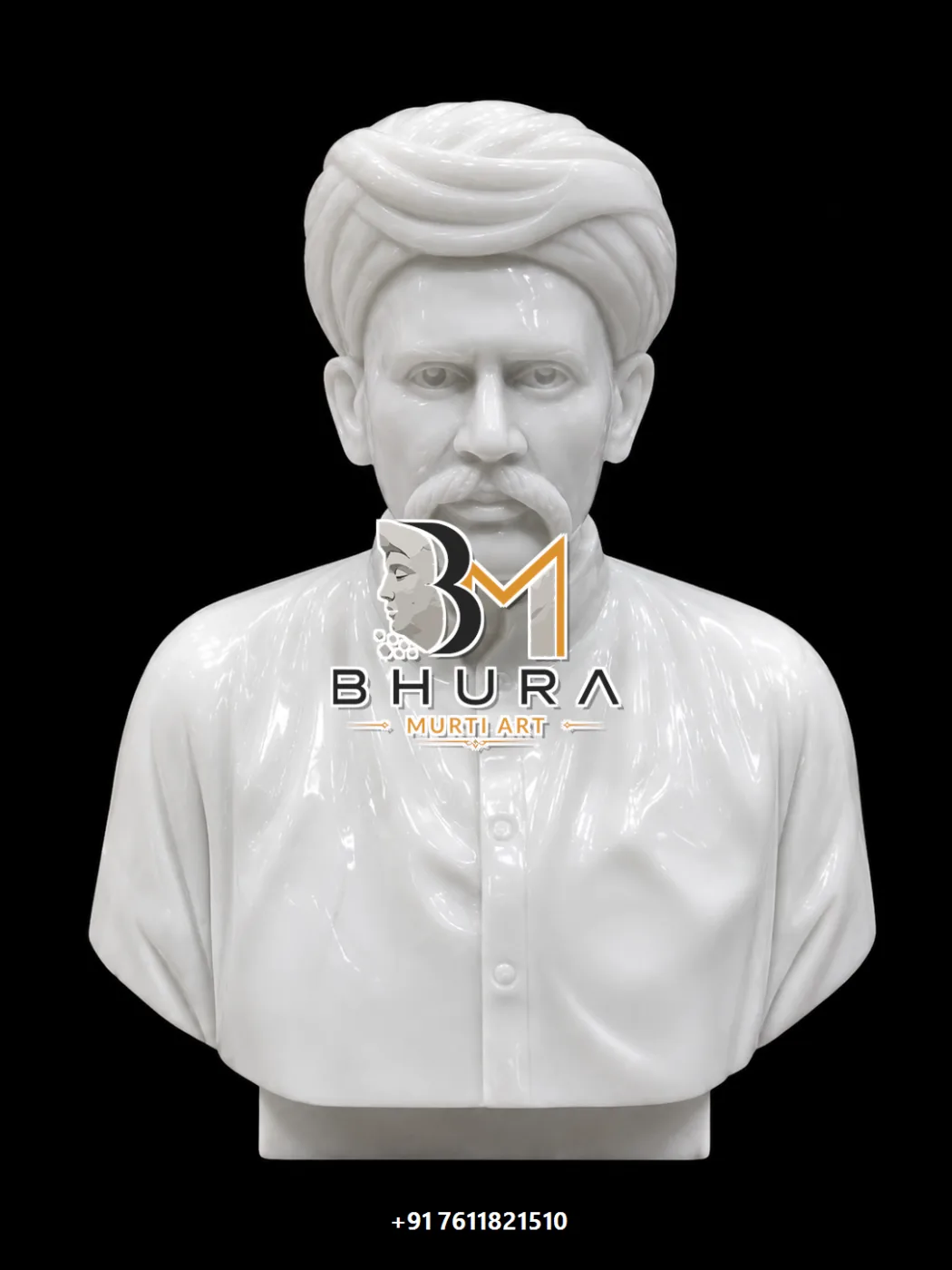 Hand-Carved White Marble Portrait Bust Collection - handcrafted design variant 2