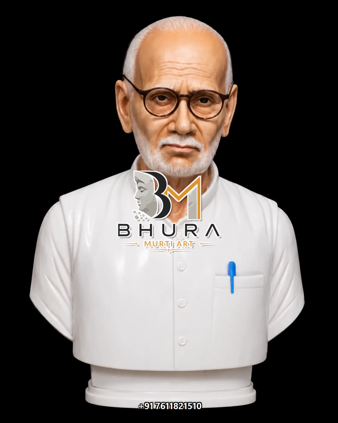 Hand-Carved White Marble Portrait Bust Collection - handcrafted design variant 3