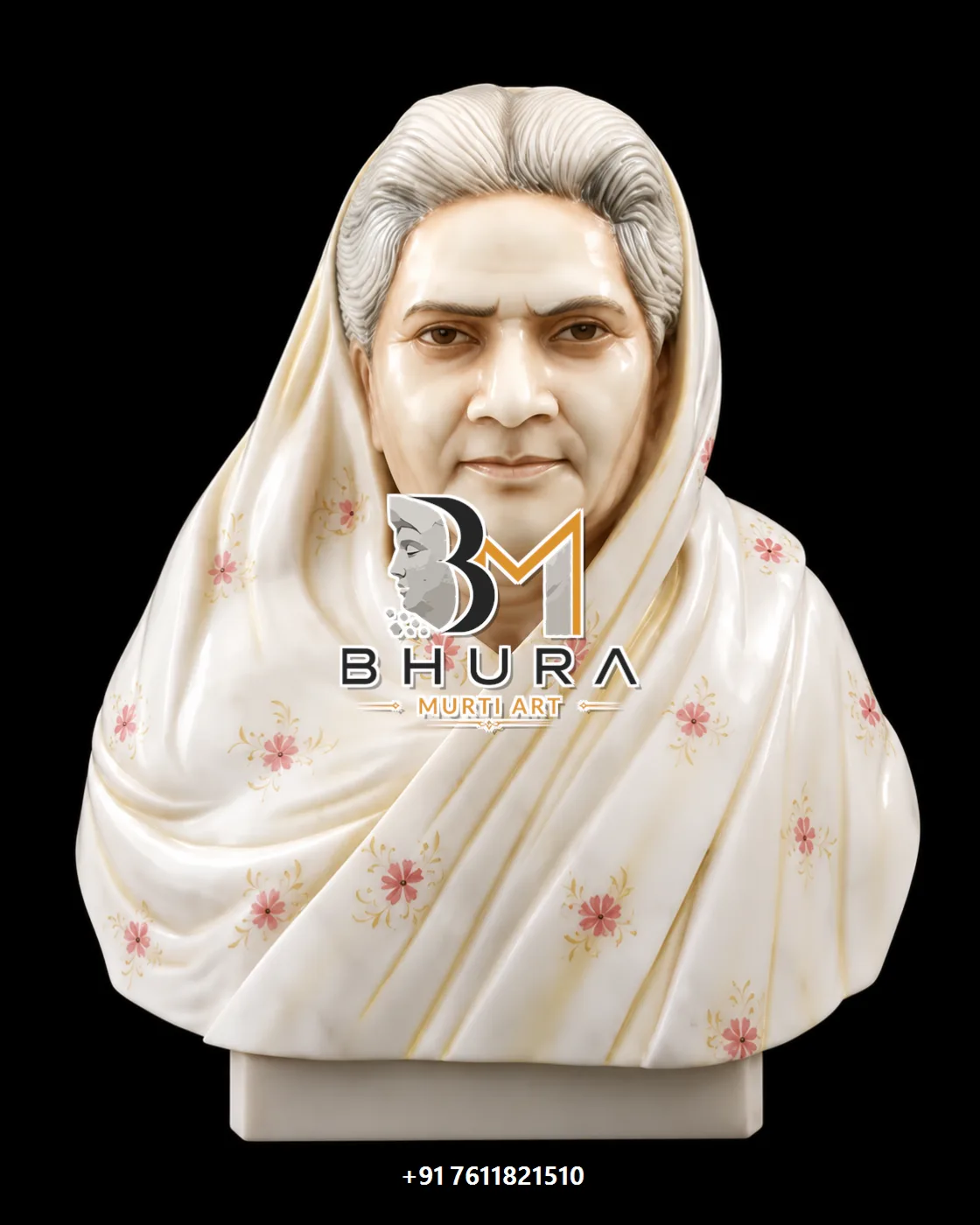 Hand-Carved White Marble Portrait Bust Collection - handcrafted design variant 5