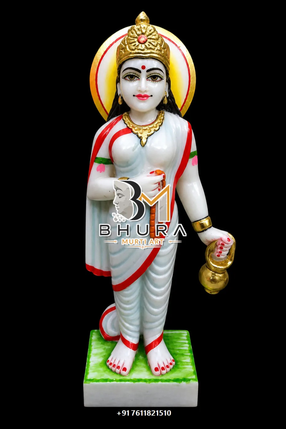 Nine Forms of Goddess Durga Murti Collection - handcrafted marble design view 3