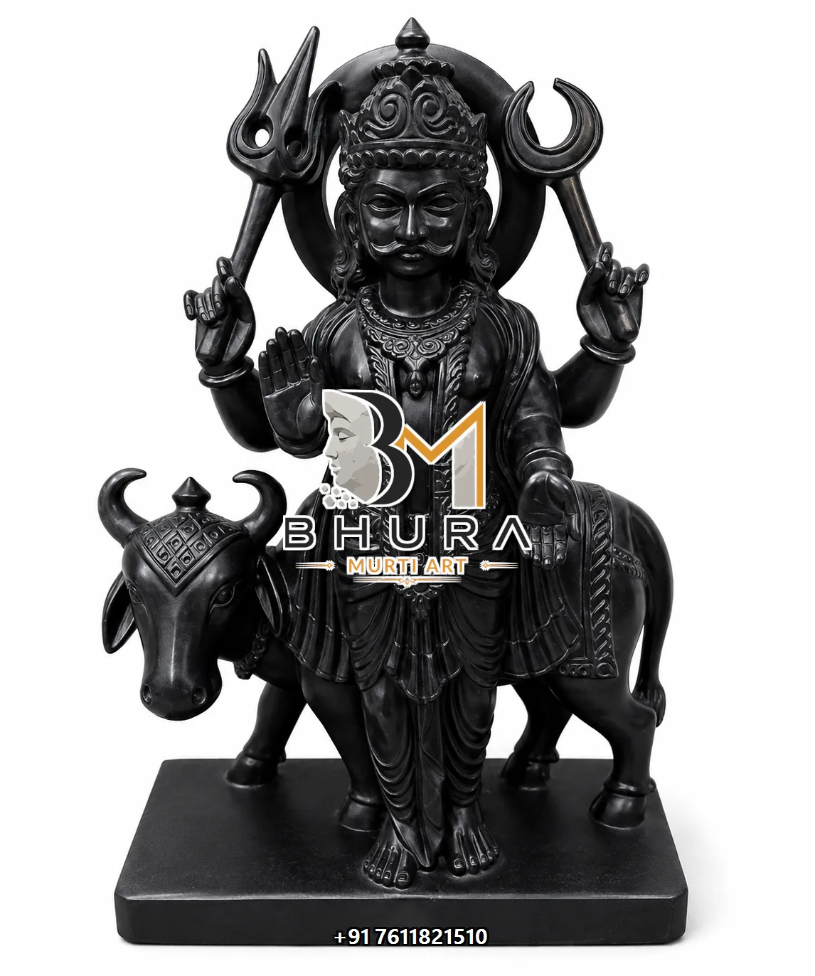 Hand-Painted Navgraha Marble Statue Collection - handcrafted marble design view 4