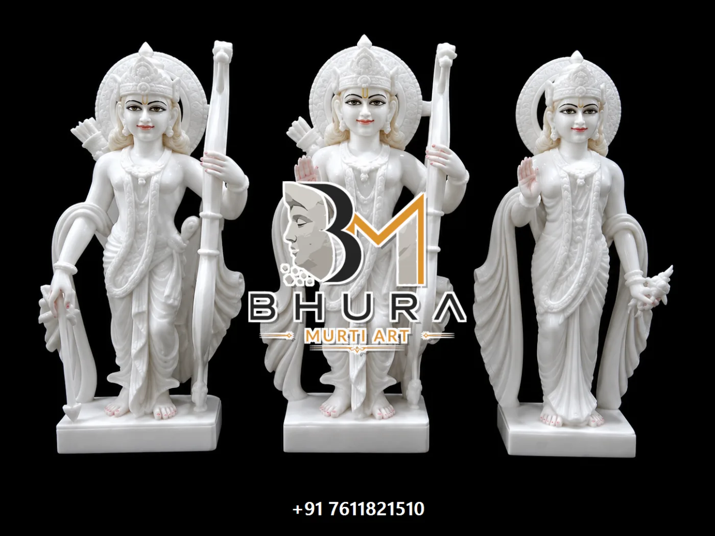 Handcrafted Ram Darbar Marble Statue Collection - handcrafted marble design view 4