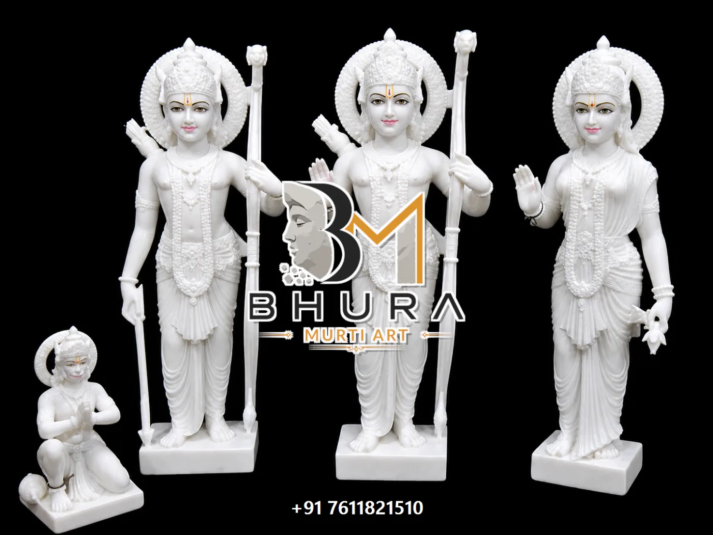 Handcrafted Ram Darbar Marble Statue Collection - handcrafted marble design view 5
