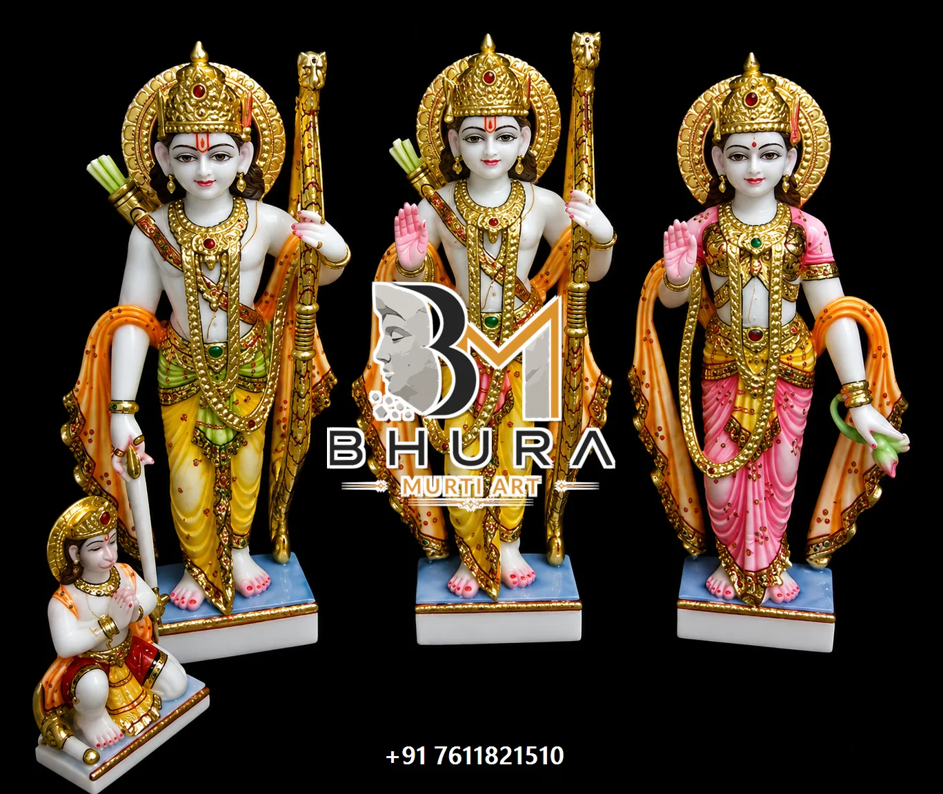 Custom-Made Ram Darbar Idol Collection - handcrafted marble design view 3