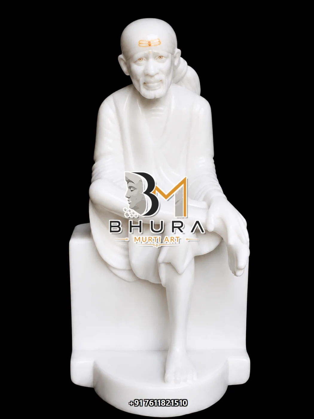 Traditional Shirdi Sai Baba Idol Collection - handcrafted marble design view 4