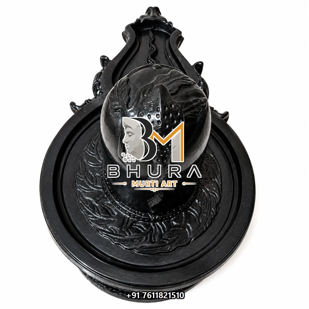 Divine Mahadev Shivling Marble Murti Collection - handcrafted marble design view 3