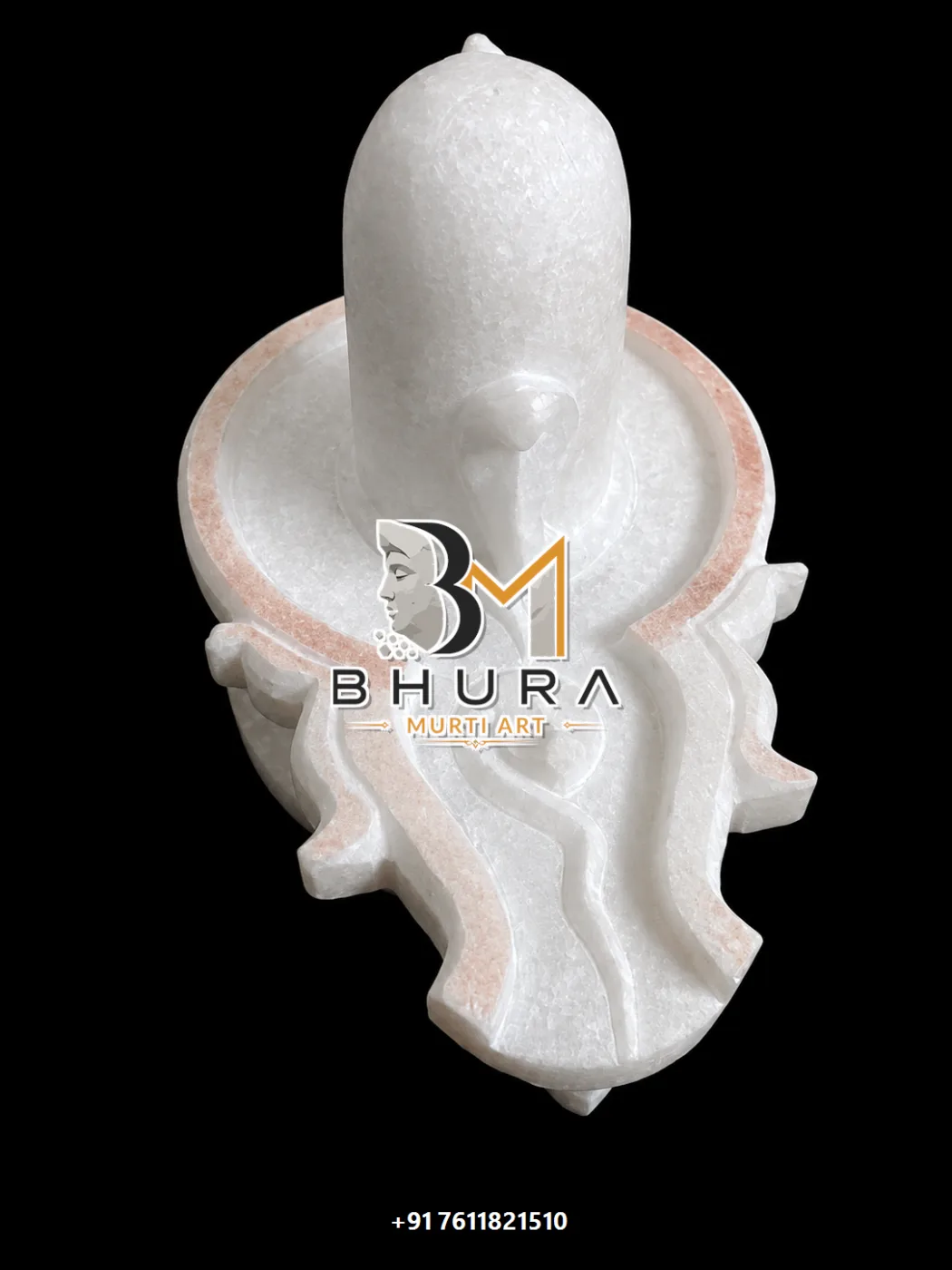 Sacred Shivlingam with Yoni Base Collection - handcrafted marble design view 4