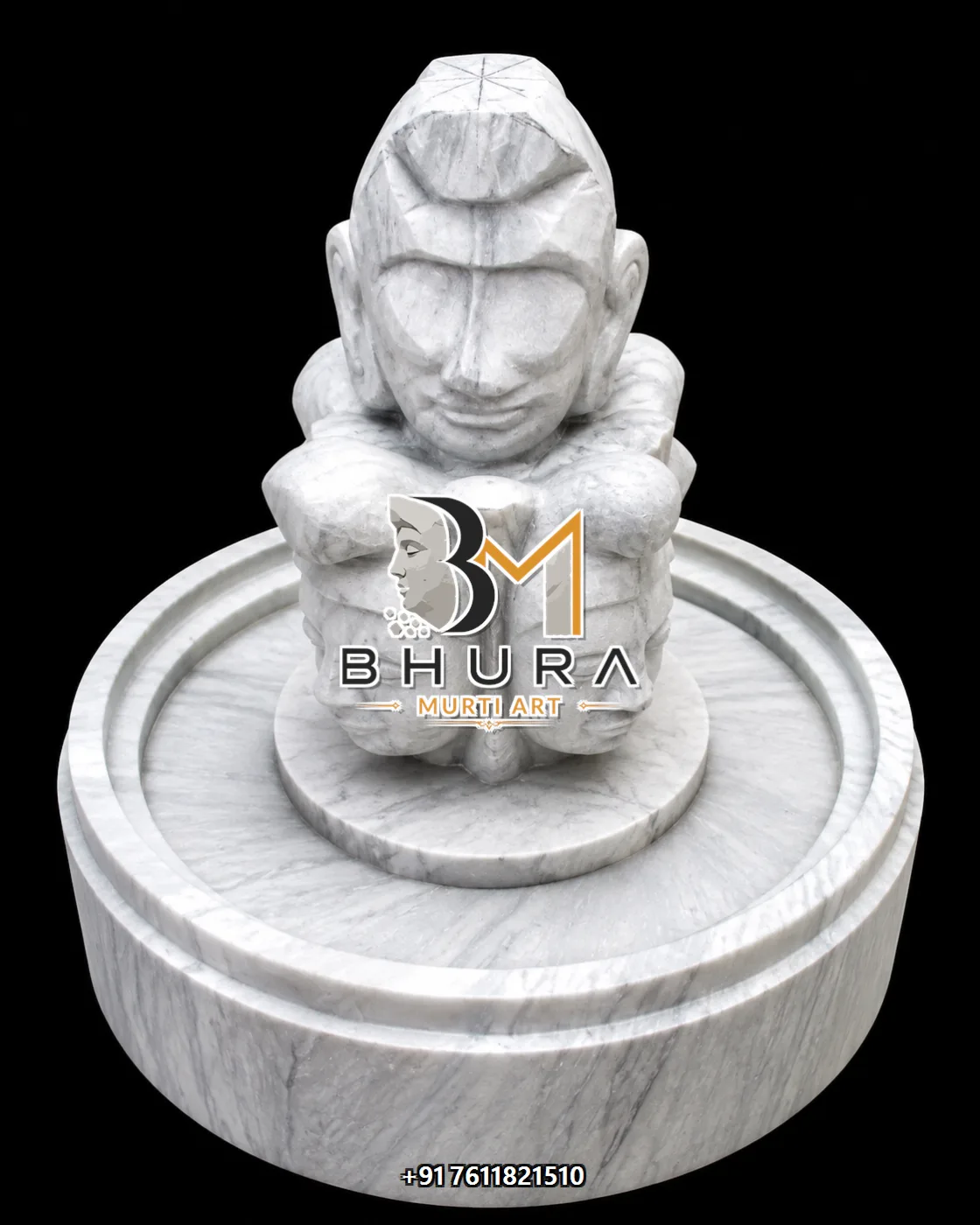 Hand-Carved Shiva Lingam Marble Collection - handcrafted marble design view 2