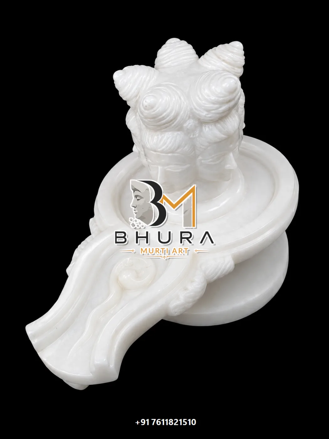 Elegant Mahadev Shivlingam Murti Collection - handcrafted marble design view 3