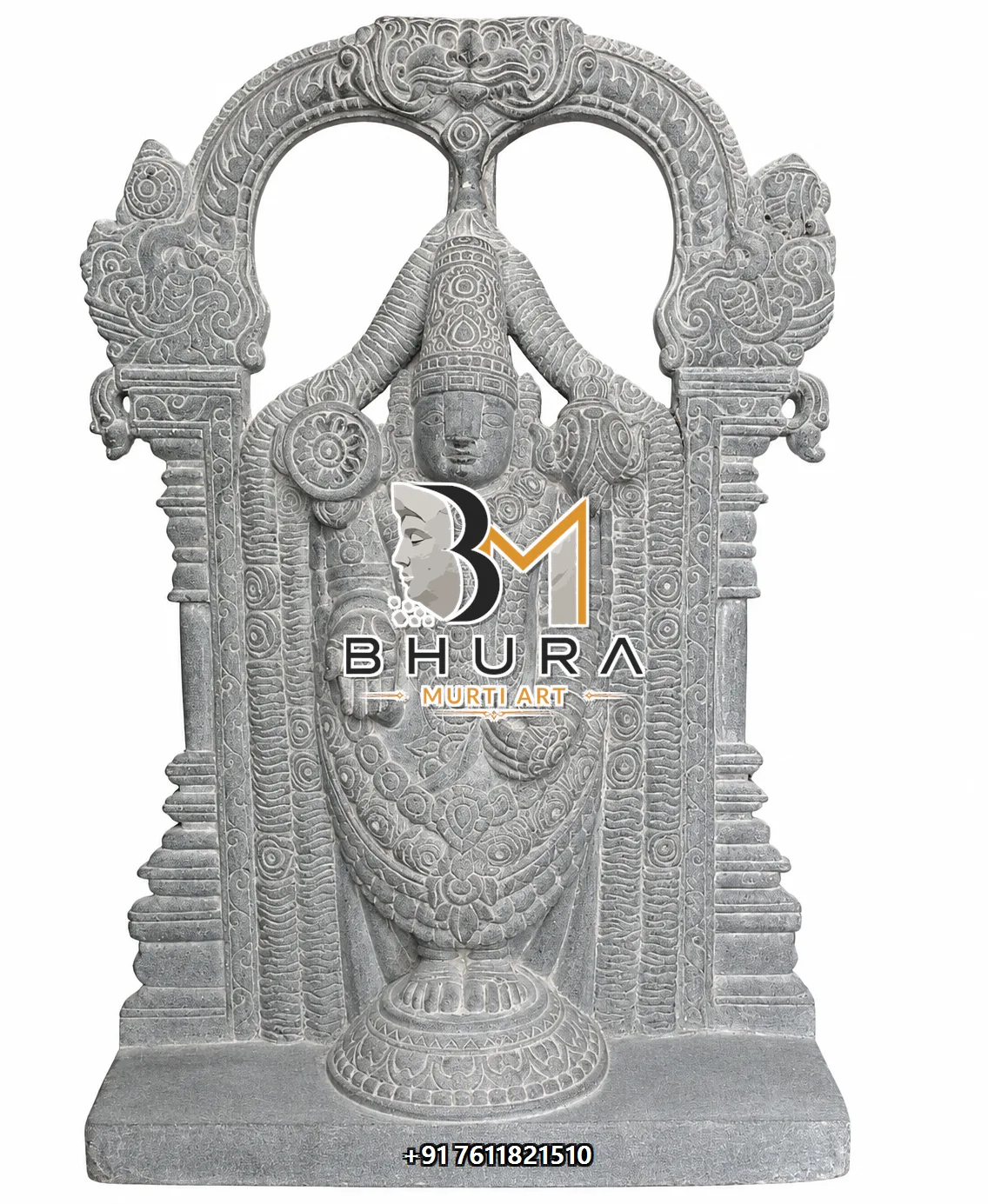 Traditional Tirupati Balaji Marble Idol Collection - handcrafted marble design view 5