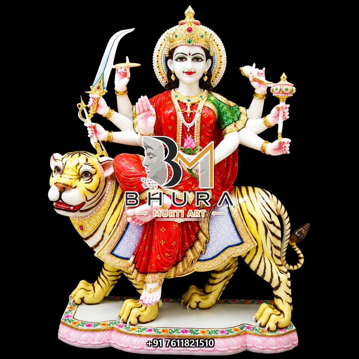 Durga Maa Pink Gold Lion Variant Collection